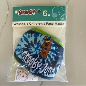 New Scooby Doo Washable Kids Face Masks 6 pk